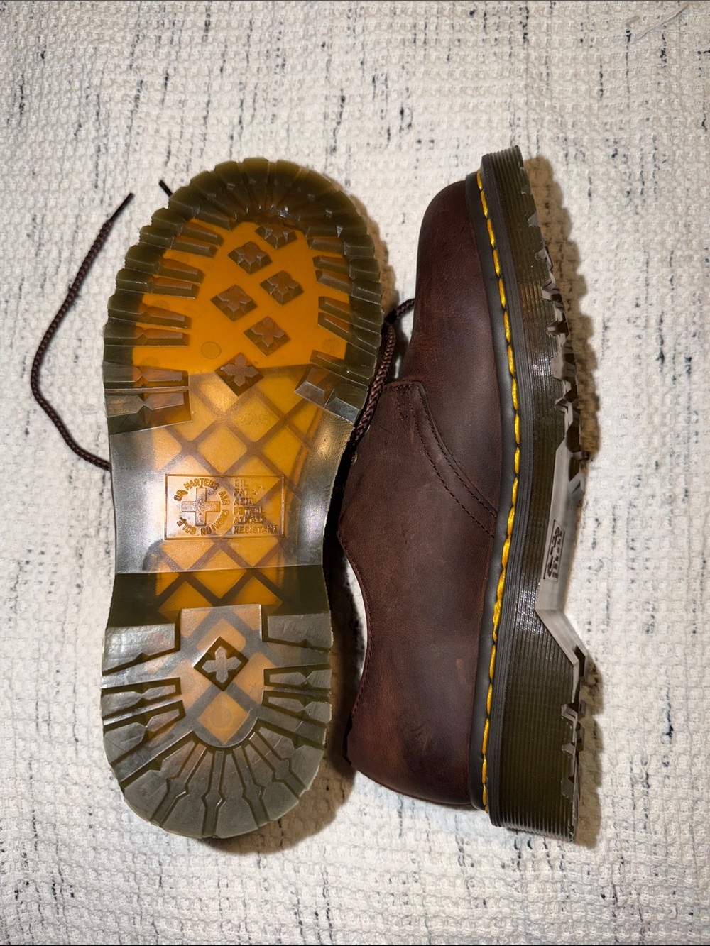 Dr. Martens Brown Leather 3-Eye Derby Shoes - Picture 3 of 5